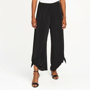 Tie Bottom Pants in Black