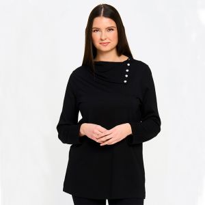 Metallic Stud Detail Top in Black