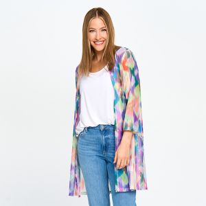 Mesh Print Topper in Multi