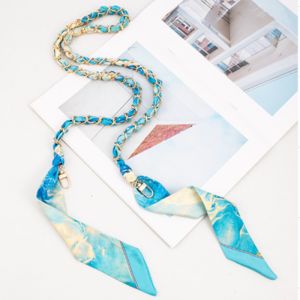 Phone Scarf Crossbody Lanyard in Turquoise