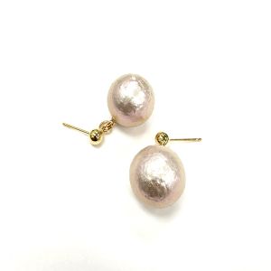 Faux Pearl Earrings in Pink