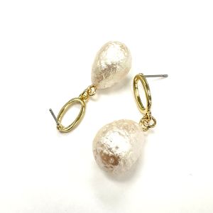 Faux Pearl Drop Earrings in Ivory