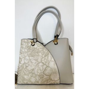 Tulip-Style Handbag in Light Grey
