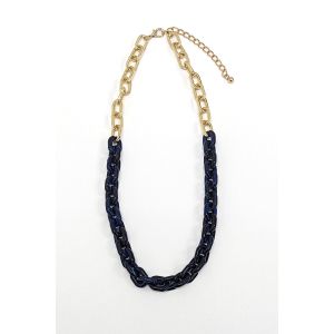 Acrylic Link Necklace in Ink