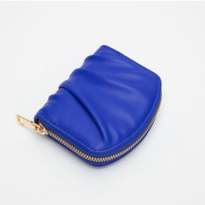 Ruched Chic Mini Wallet in Royal