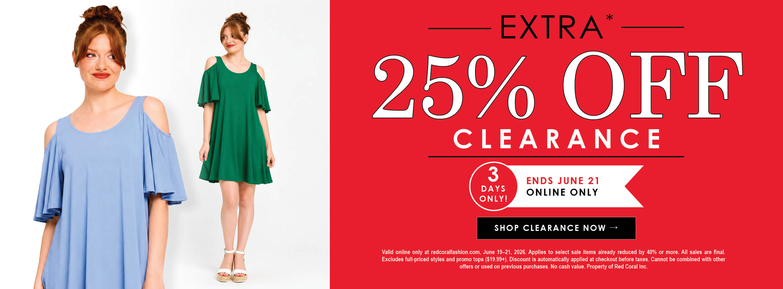 Extra 25 off Clearance