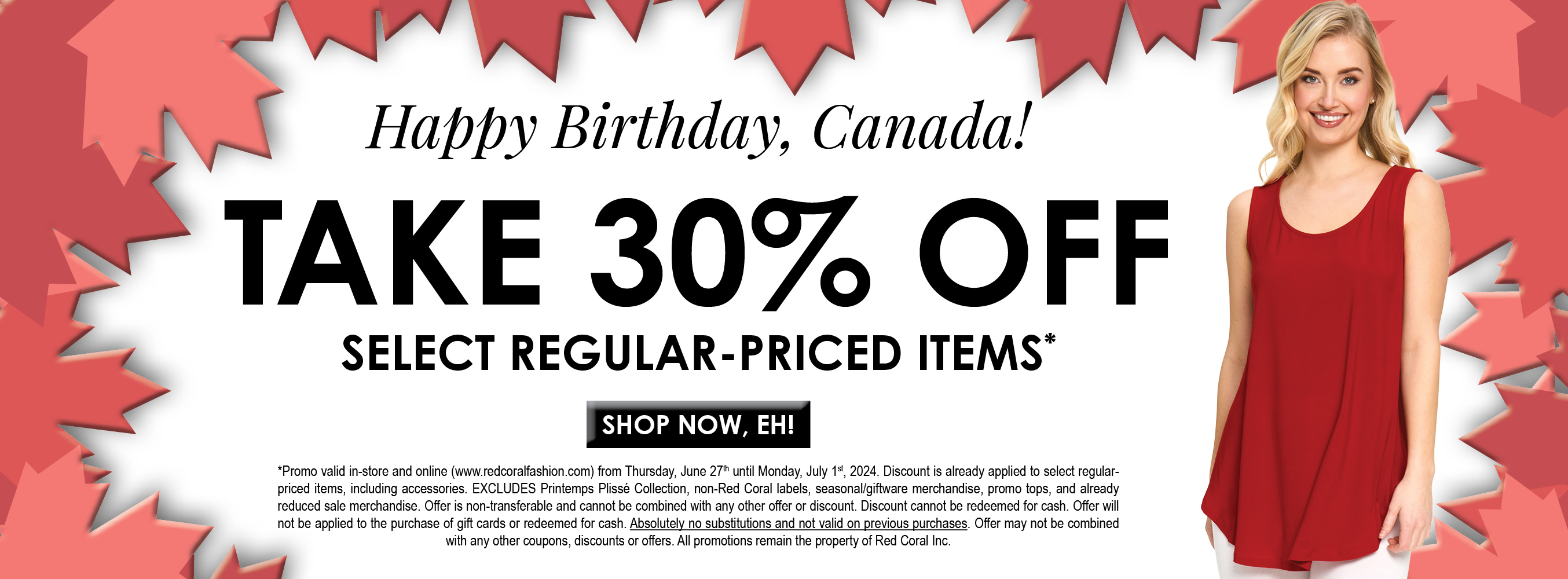 Canada Day Sale
