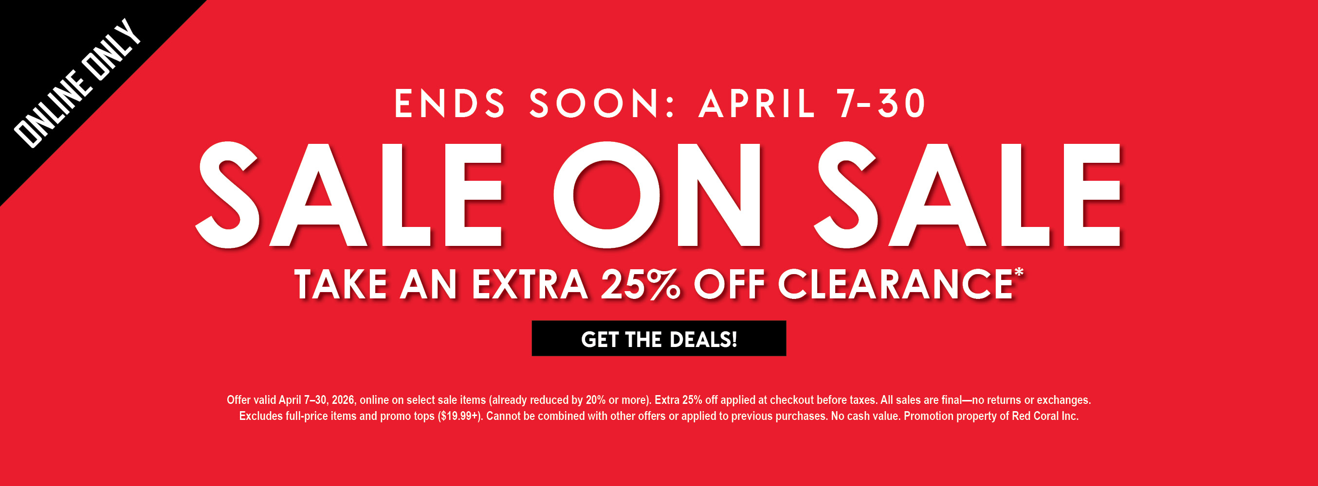 Additional 25 off Sale