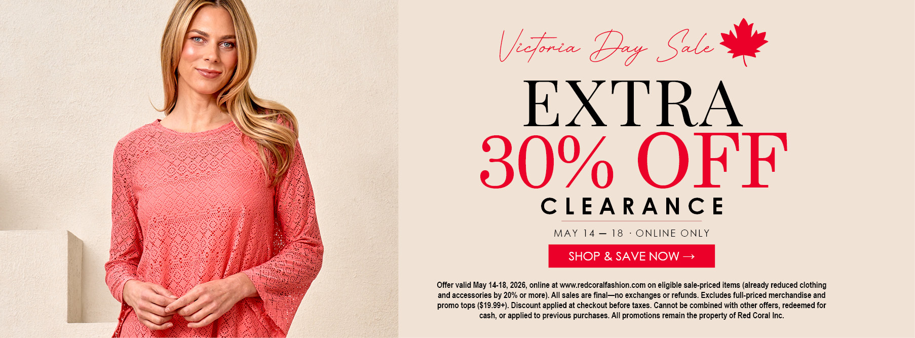 Victoria Long Weekend Sale